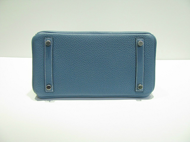 エルメス バーキン25(トゴ/ブルージーン/シルバー/金具)